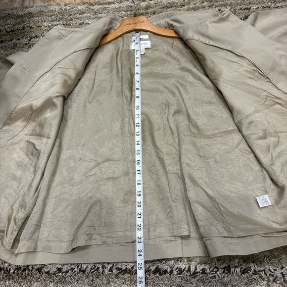 CJ Banks Crop Trench Coat size X (14W) Beige - Picture 10 of 10